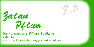 zalan pflum business card